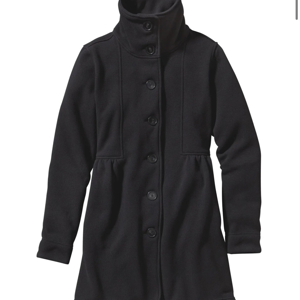 Patagonia Better Sweater Pea Coat Black Fleece Jacket